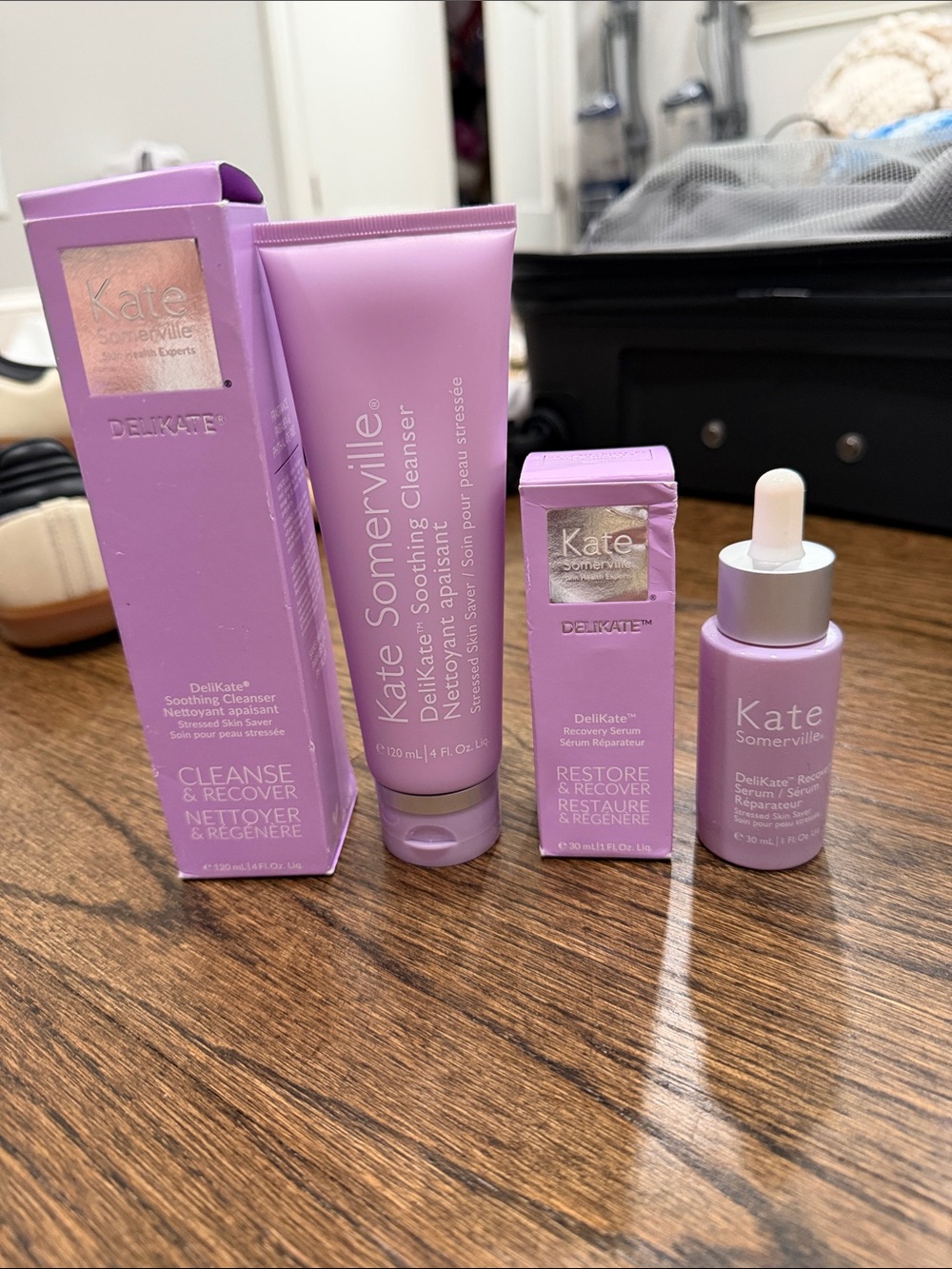 Kate Somerville Lavender-Pink Skincare Cleanser & Serum Set